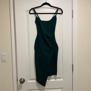 PrettyLittleThing emerald green midi dress